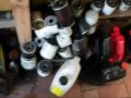 waste oil and filters.
