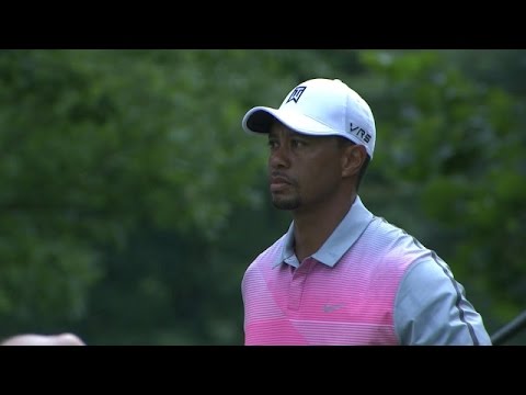 Tiger Woods’ brilliant tee shot to 1 foot at Bridgestone