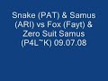 Snake & Samus vs Fox & Zero Suit Samus