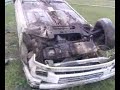 Masina rasturnata in plin centru al orasului Bacau