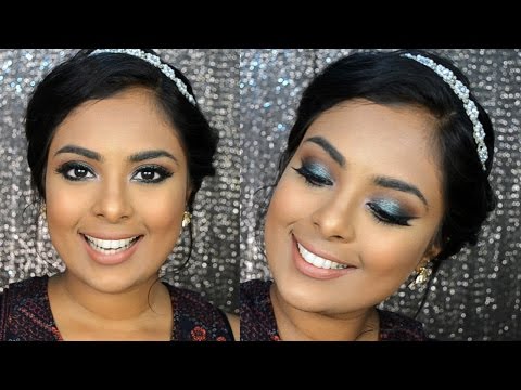 Using - Emerald Green Sparkly Smokey Eyes - Eid Makeup Tutorial A beautiful green smokey eyes for brown eyes and tan/ dark indian skin Products used: Brush set by Beauty Artisan: http://www.brushforyou.co...