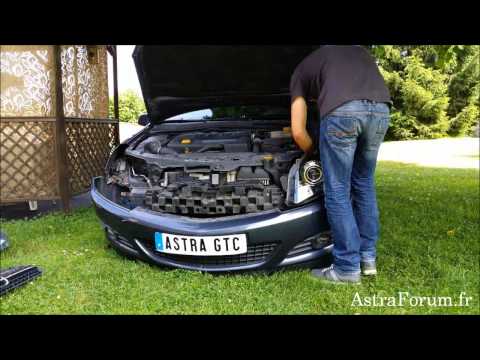 how to remove headlight unit astra h
