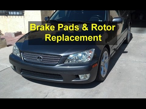 Front brake pad and rotor replacement, steering wheel shakes while stopping. Lexus is300 – VOTD