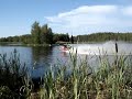 ski-doo on water in Bosund Larsmo. Driver:Magnus