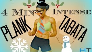 Fitness: 4Min Intense Plank TABATA Christmas Style!