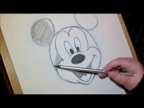 how to draw mickey mouse