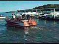 streblow wood boat leaving abbey resort