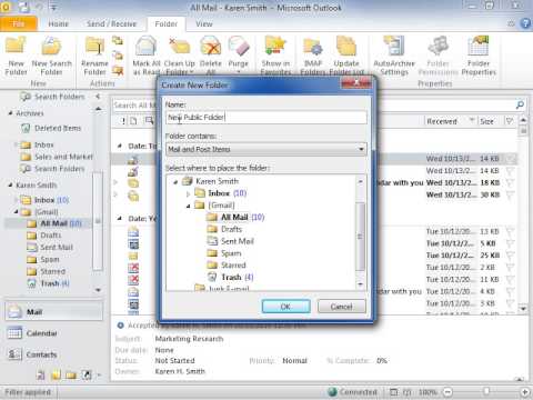 how to locate public folders in outlook 2010