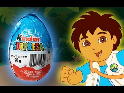Go Diego Go! - Dora the Explorer - Kinder Surprise Chocolate Egg Unboxing