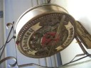 VINTAGE SCHENLEY DISTILLERS SPINNING HANGING CLOCK SIGN