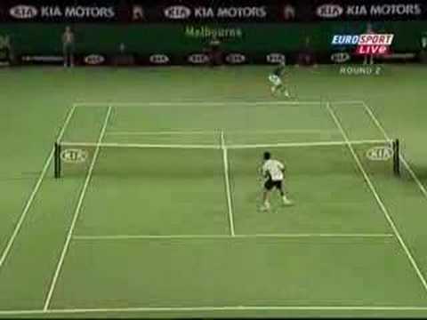Federer's shot round the net
