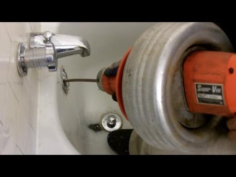 how to drain a bathtub with a snake