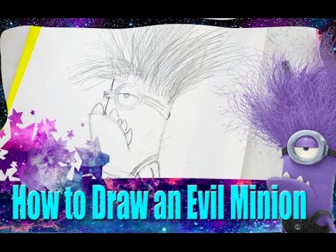 how to draw purple minion despicable me