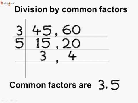 how to calculate hcf