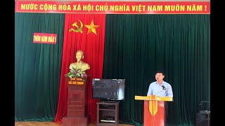 Đồng chí Nguyễn Xuân Ký, Phó Bí thư Thường trực Tỉnh ủy dự sinh hoạt chi bộ thôn Năm Mẫu 1, xã Thượng Yên Công