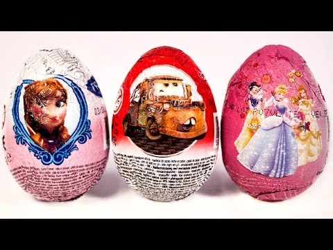Surprise Eggs Cars 2 Frozen Disney Princess Huevo Kinder Sorpresa easter egg by Unboxingsurpriseegg