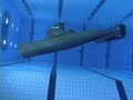 Model RC submarine the 206 in swimming pool Model RC submarine the 206 in swimming pool