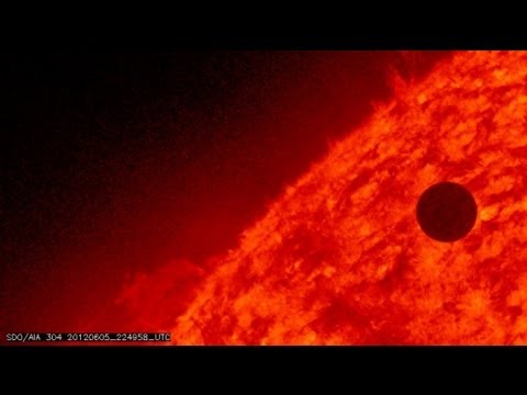 مرور نادر لكوكب الزهرة بين الشمس والارض 