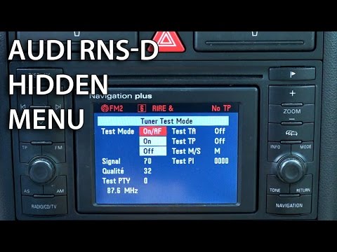 How to enter hidden service menu in RNS-D Navigation Plus (Audi A2 A3 A4 A6 A8)
