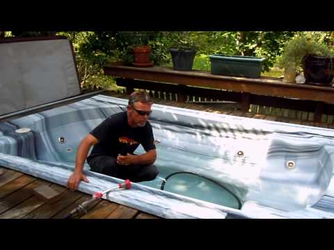 how to drain hydropool hot tub
