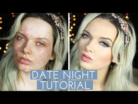 ACNE COVERAGE // DATE NIGHT MAKE UP TUTORIAL // MyPaleSkin