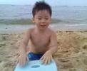 Joash at the beach