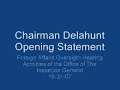Chairman Delahunt Opening Statement IG Oversight 10-31-07