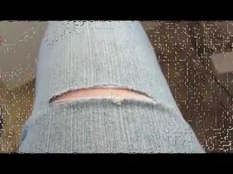 how to sew a patch on jeans by hand