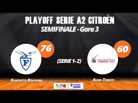 A2 Playoff - Semifinali Gara3, gli highlights di Trieste-Fortitudo