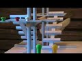 Trained chicken doing an obstacle course