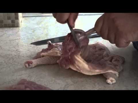 Deboning a whole chicken - Ξεκοκκάλισμα κοτόπουλου