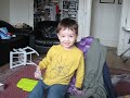 pdd-nos grandson acts out video in mirror using magic marker