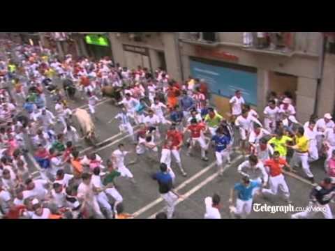 Three gored in Pamplona bull run