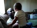 Angelina and Daddy playing