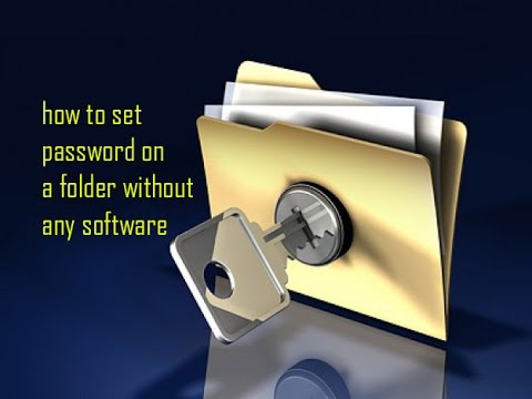 how to set password for folders without any softwares in windows 10, 8,7,xp(english)
