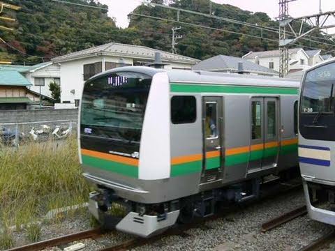 E233系3000番台国府津車E01編成+E51編成（公式試運転）　逗子