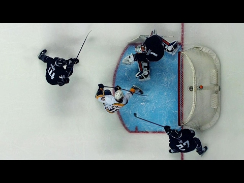 Video: Arvidsson just barely gets stick on puck to count for goal