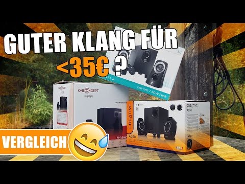 2.1 PC-LAUTSPRECHER VERGLEICH - Creative A250, Logitech Z313, oneConcept