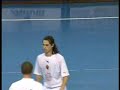 La splendida rovesciata di Fabricio Calderolli durante Roma-Arzignano di calcio a 5 al PalaCesaroni di Genzano. lancio di Barigelli per la splendida rovesciata di Calderolli