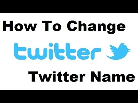 how to change the @ name on twitter