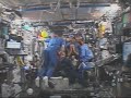 STS-121 DISCOVERY / ISS CREW HATCH OPENING AND HANDSHAKE