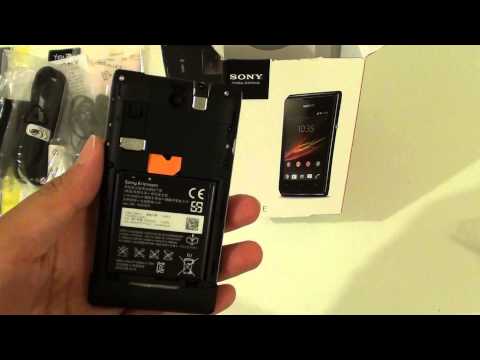 how to insert battery in sony xperia e