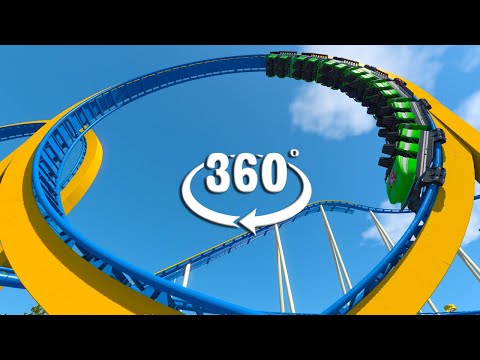 VR 360 Classic Theme Park Steel Looping Roller Coaster Video for Oculus HTC and VR Headsets - YouTube