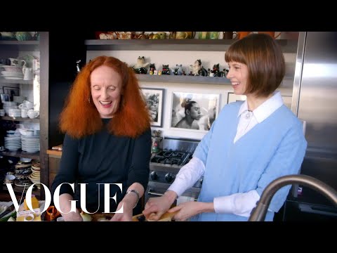 vogue - Creative Director of Vogue, Grace Coddington, joins Elettra Wiedemann to cook a hearty meal of steak and potatoes dauphinois in Grace's home kitchen. NOTE: T...