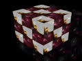 Rubic Space Cube in 3D 27 video frames in sony vegas 8