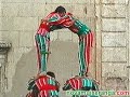 Berca Televisió gravava i emitia aquestes imatges de la III Trobada de Muixerangues d'Algemesí amb les colles locals, els Minyons de Terrassa i la Jove Xiquets de Tarragona