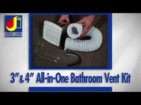 how to vent bathroom fan through wall
