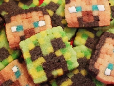 Cookies - In celebration of Minecon 2012 I decided to make Minecraft Steve and Creeper face cookies! I really love the pixel look these cookies have! try them out your...