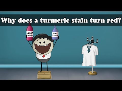 Why does a turmeric stain turn red? | #aumsum #kids #science #education #children - YouTube