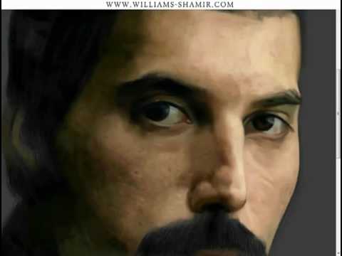 Freddie Mercury - speed painting by Williams Shamir.flv